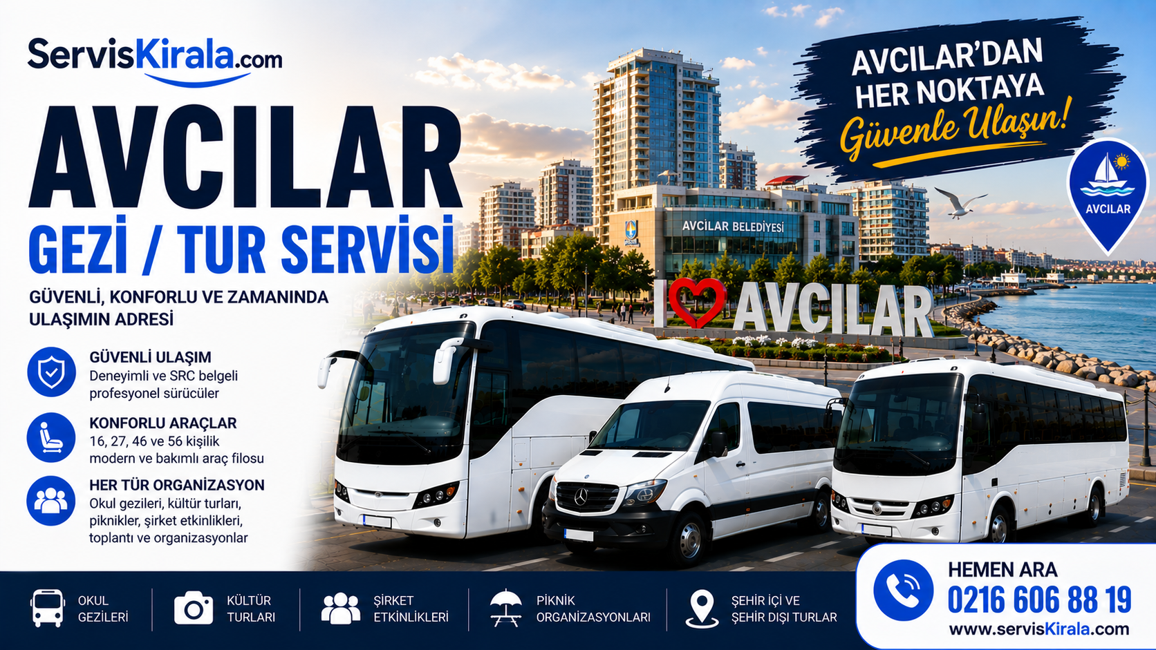 Avcılar Gezi / Tur Servisi için servis taşımacılığı kapak görseli