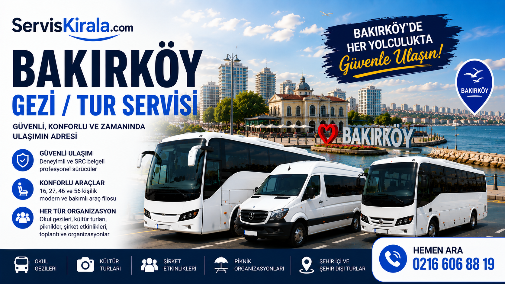 Bakırköy Gezi / Tur Servisi için servis taşımacılığı kapak görseli