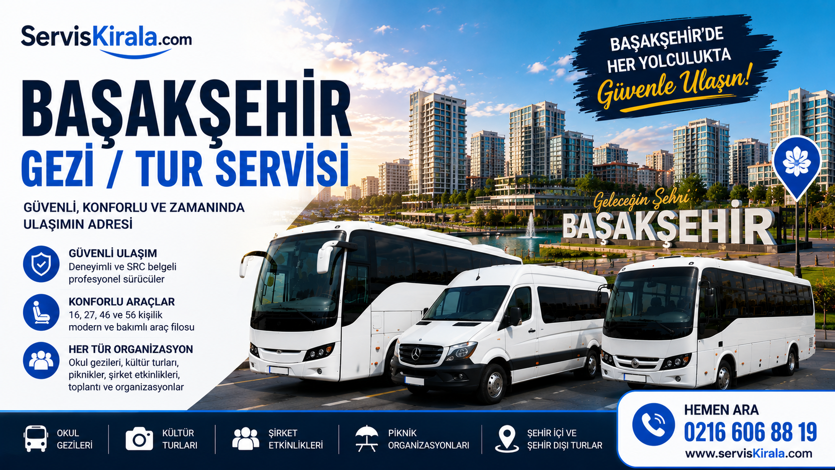Başakşehir Gezi / Tur Servisi için servis taşımacılığı kapak görseli