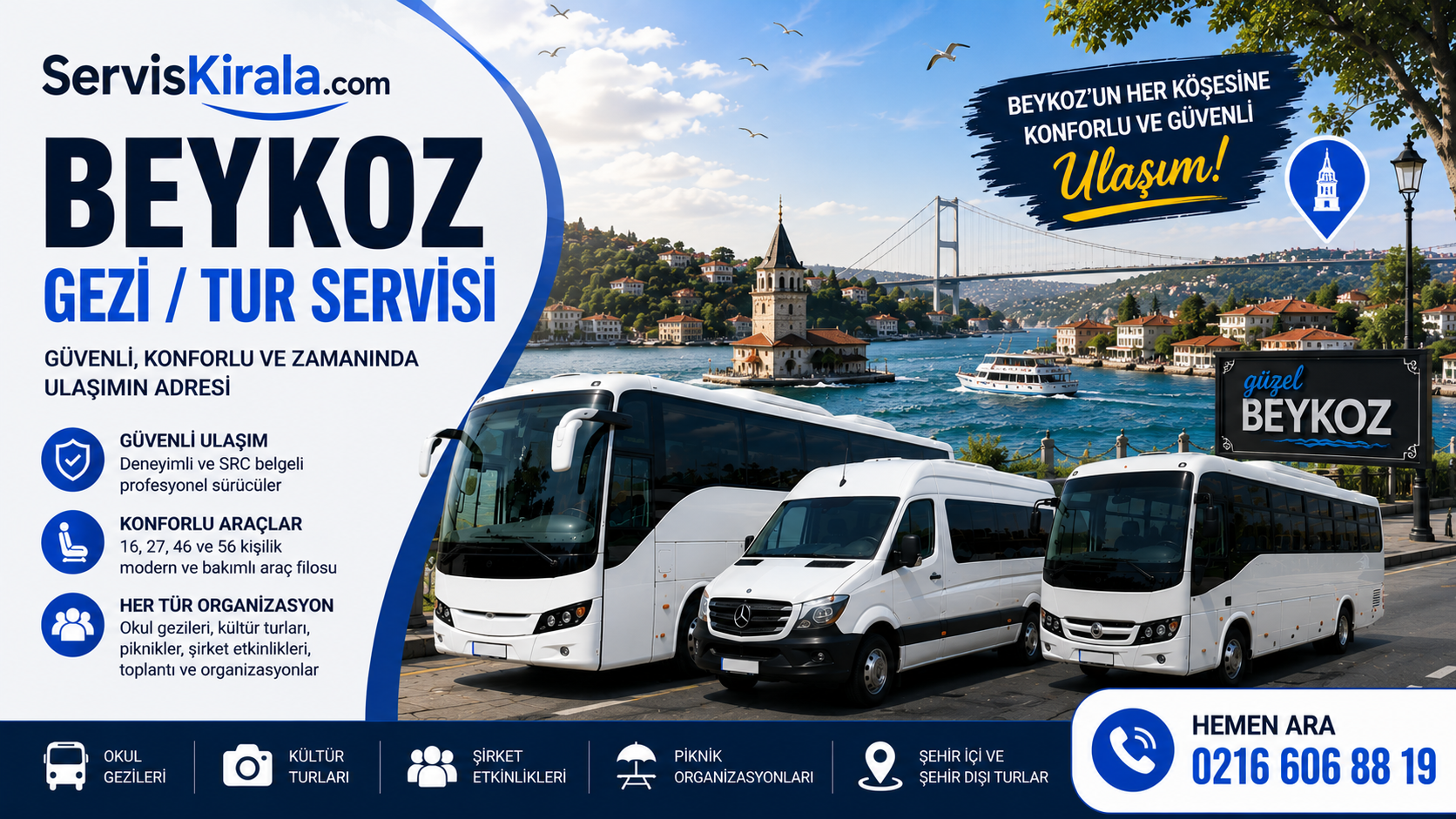 Beykoz Gezi / Tur Servisi için servis taşımacılığı kapak görseli