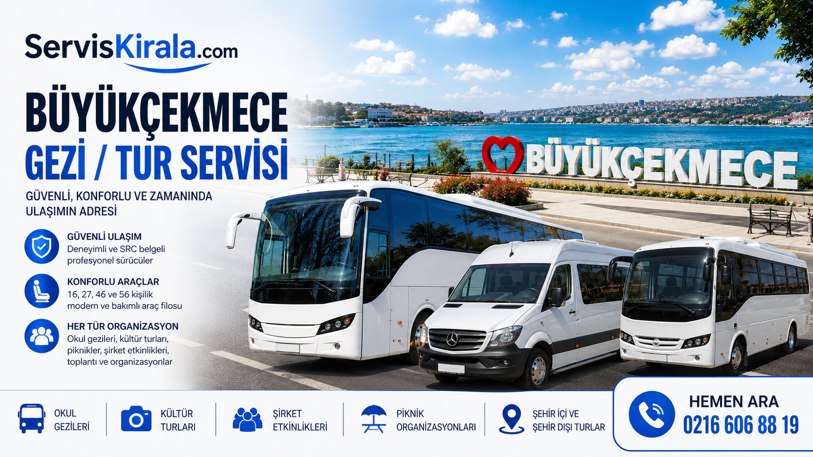 Büyükçekmece düğün servisi kiralama hizmetiyle minibüs, midibüs ve otobüs seçenekleriyle misafirlerinize güvenli ve konforlu ulaşım sağlayın.