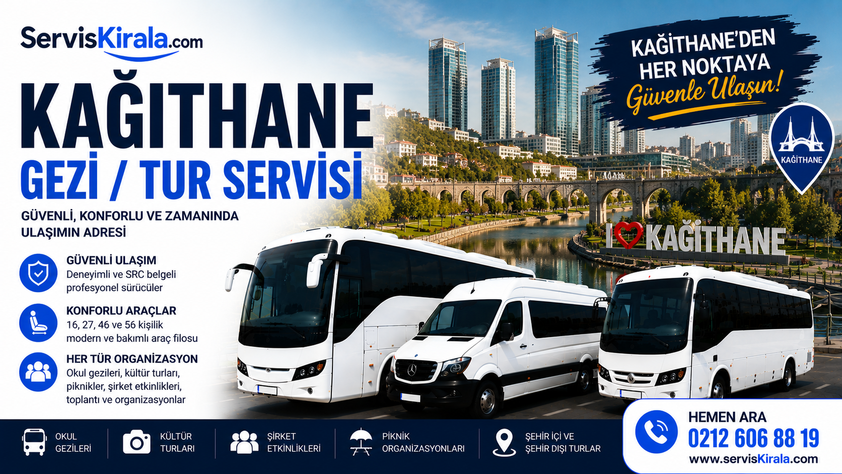 Kağıthane Gezi / Tur Servisi için servis taşımacılığı kapak görseli