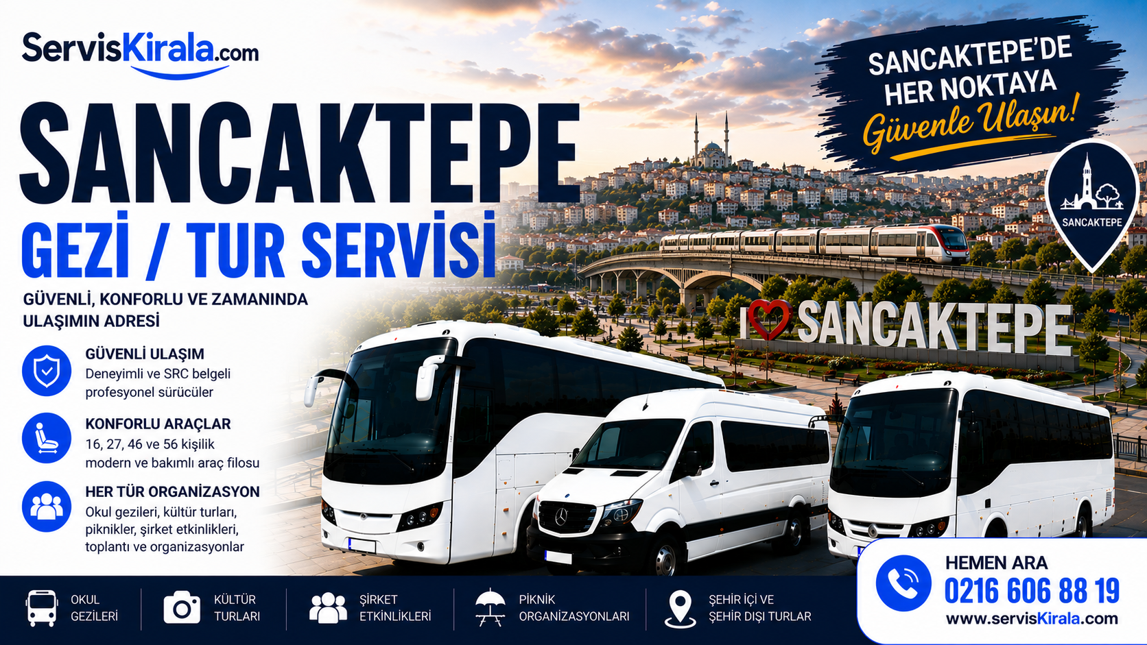 Sancaktepe Gezi / Tur Servisi için servis taşımacılığı kapak görseli