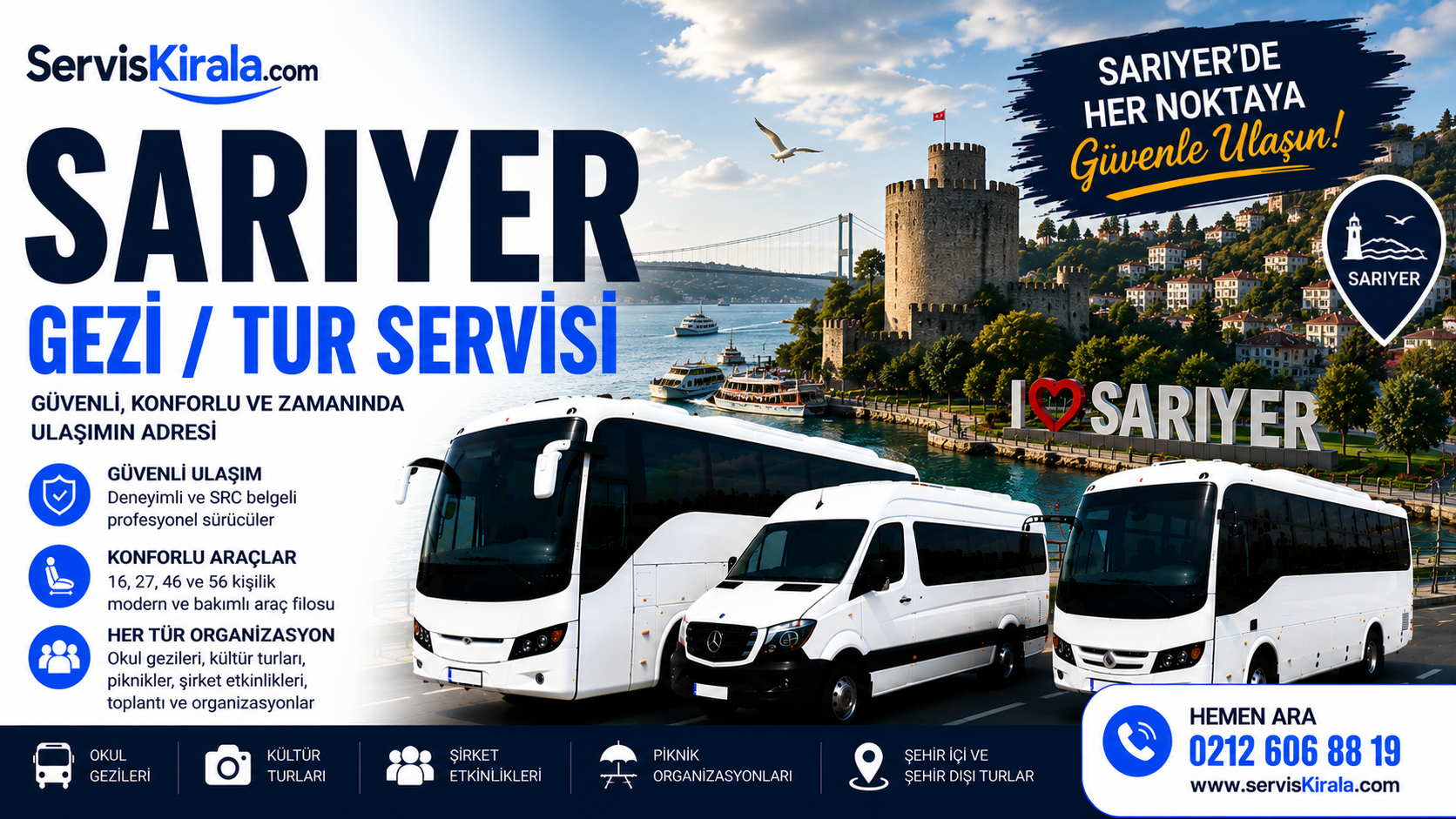 Sarıyer Gezi / Tur Servisi için servis taşımacılığı kapak görseli